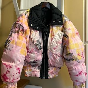 Vintage Curt Roberts 100% Down Puffer Ski jacket REVERSIBLE